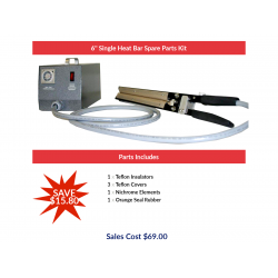 6" Single Heat Bar Spare Parts Kit