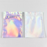 5.0" x 6.75" Holographic Mylar Foil Vista Pouch with Clear Side and Zipper (1,000/case) - 05VSTH0675OZE